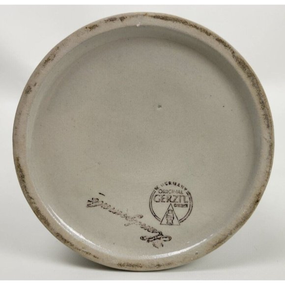 Vtg Gerzit Gerz German Salt Glaze Stoneware Lidded Jar Crock Handgemalt 10" 80oz - Picture 10 of 12